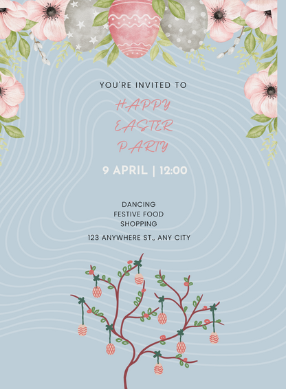 Pastel Paradise Easter Invitation-AAEAS006