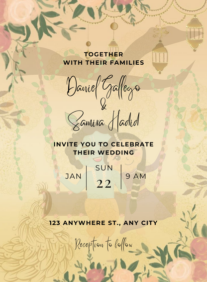 Pastel Perfection Gujarati Wedding Invitation&