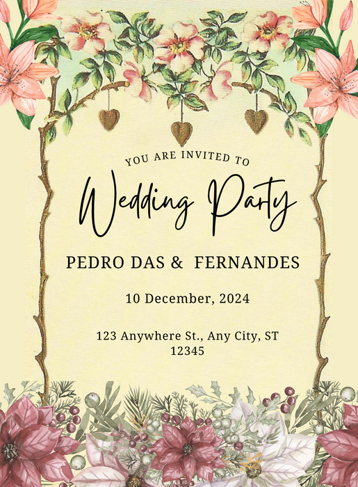 Pastel Pink Marathi Wedding Invitation-King of Cards