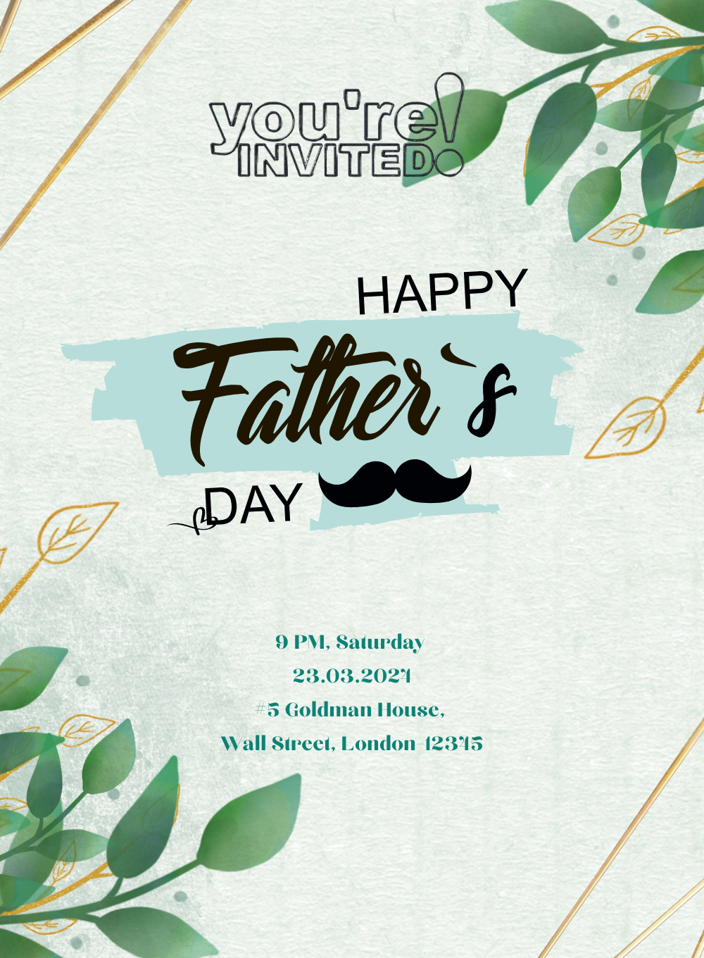 Pastel Shade Fathers day Invitation-AAFAT011