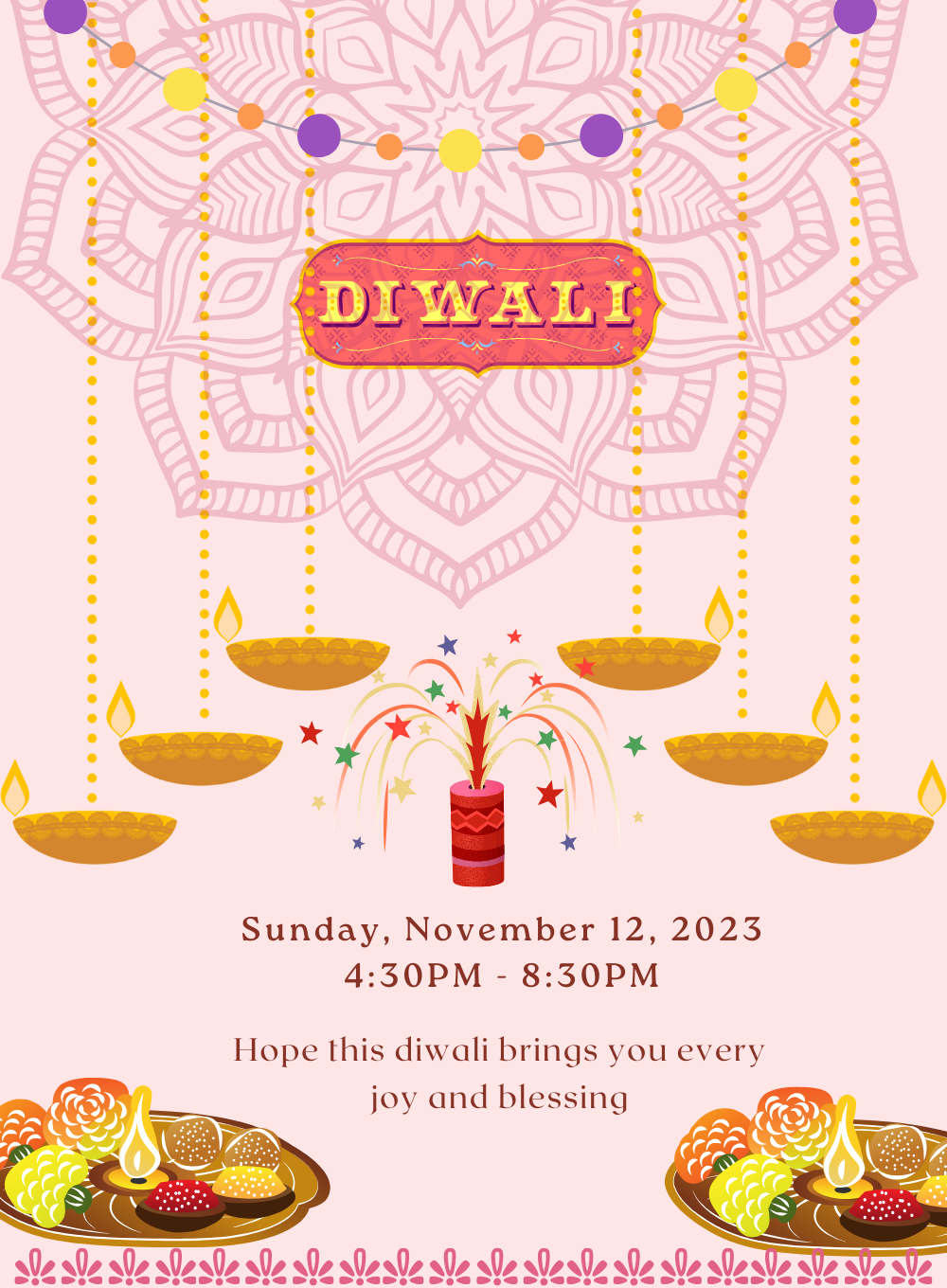 Pastel Sweets Diwali Invitations-AADWI019