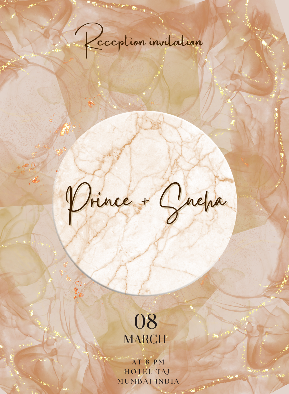 Green Floral Reception Party Invitation-AARPI015