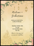 Peacock Accents Floral wedding Invitation-AAFWI011