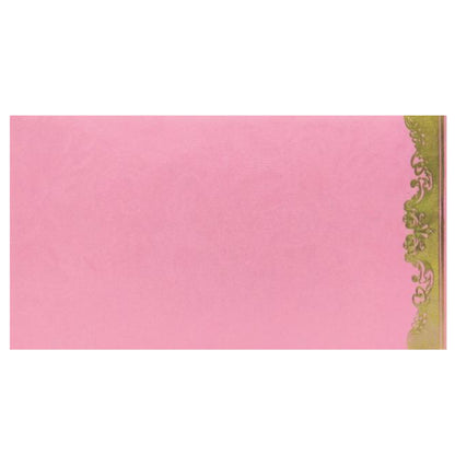 Gorgeous Pink Shading With Gold Foiling Wedding Card-KNK4745