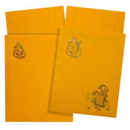 Orange Elephant Design With Ganesha-King of Cards