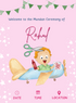 Pink Airplane Mundan Invitation-AAMUN004