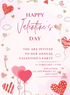 Pink Balloon Valentines Day Invitation-AAVAl002