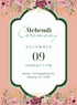Pink Border Mehndi Ceremony Invitations-AAMCI034