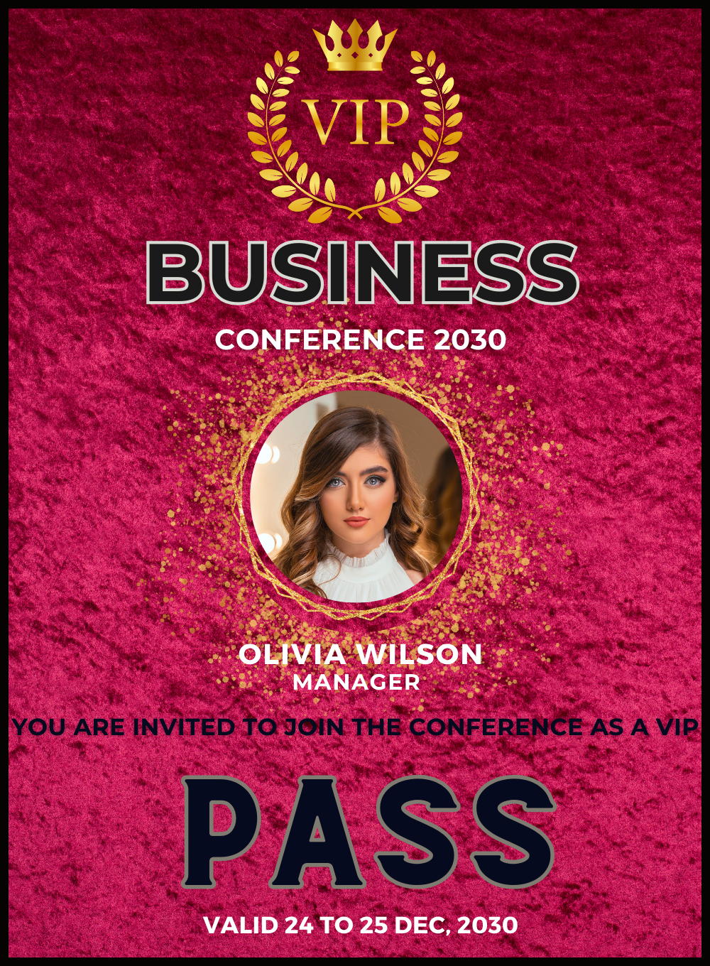 Pink Business VIP Event Invitation-AAVET010