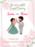 Pink Hearts Sangeet Invitation-AASAN011