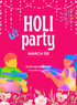 Pink Lovely Holi Party Invitation-AAHPI013