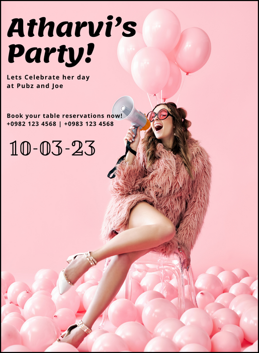 Pink Mike Balloons and Confetti-AABAC005