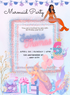 Pink Teal Mermaid Invitation-AAMER012