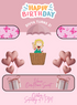 Pinkalicious Kids birthday Invitation-King of Cards