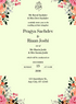 Pink Floral South Indian Wedding Invitation-King of Cards