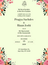 Pink Floral South Indian Wedding Invitation-King of Cards