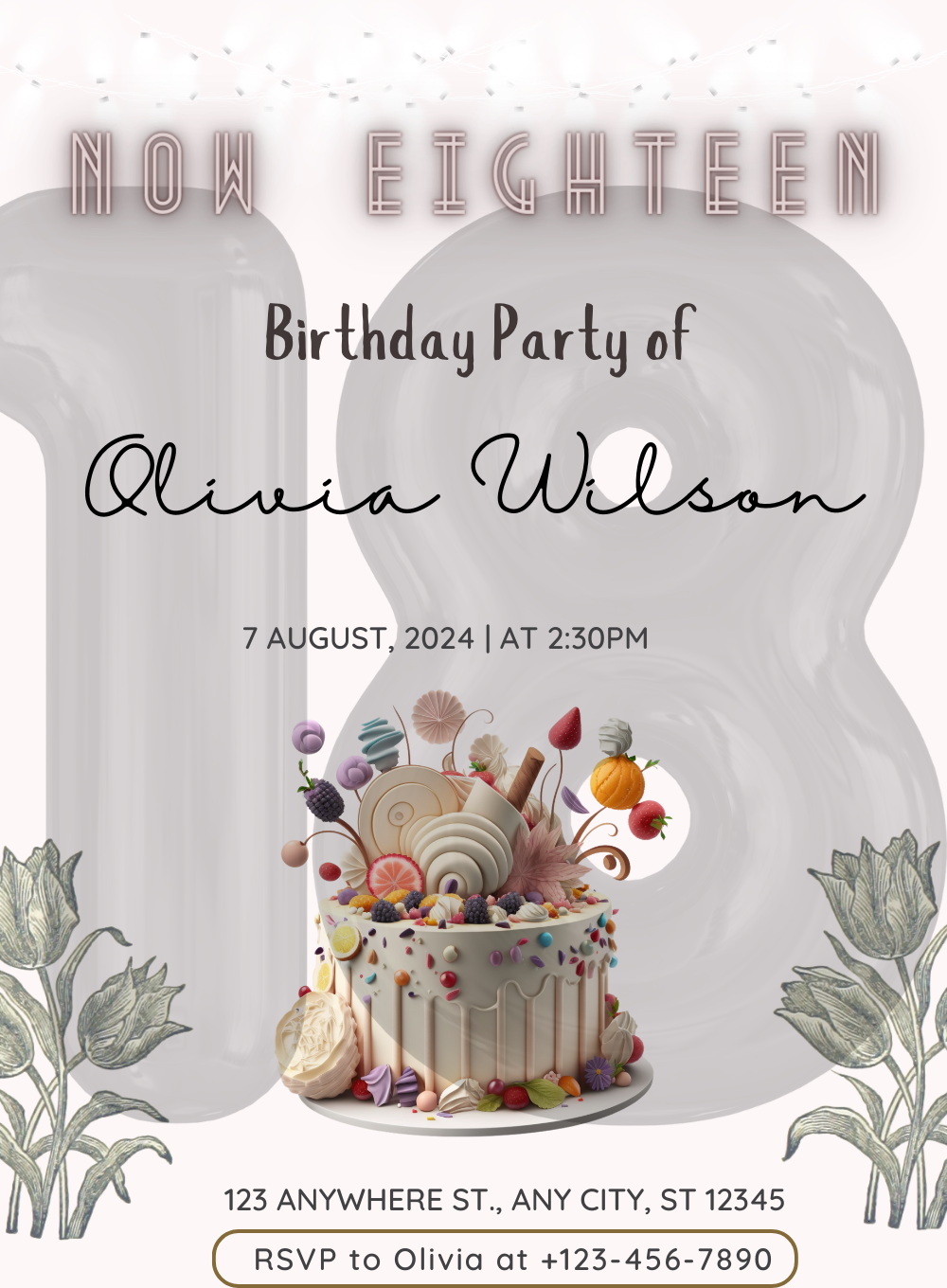 White Cake Sweet 18-King of Cards