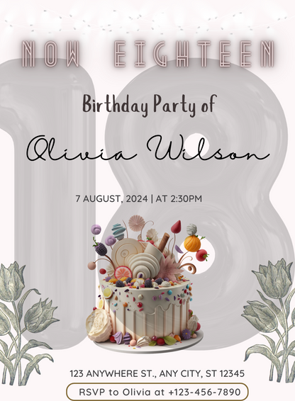 White Cake Sweet 18-King of Cards