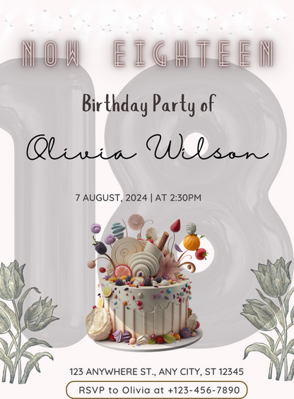 White Cake Sweet 18-AAEIG003