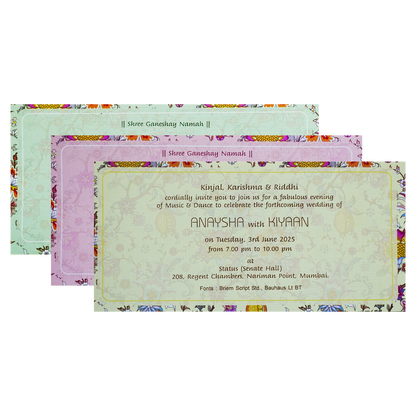 Soft Green Floral Wedding Box-KRC30030