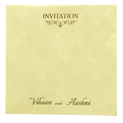 Cream Floral Padded Wedding Card-King of Cards