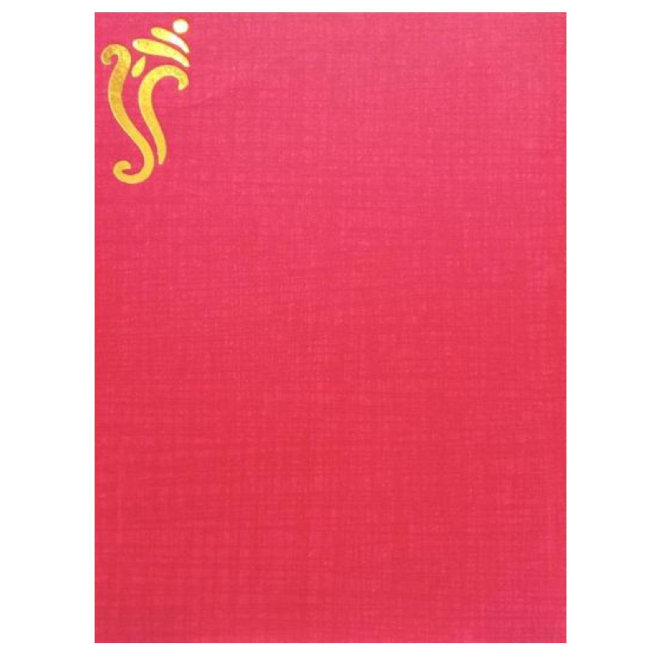 Red Die Cut Ganesha And Peacock Design-KNCM107R