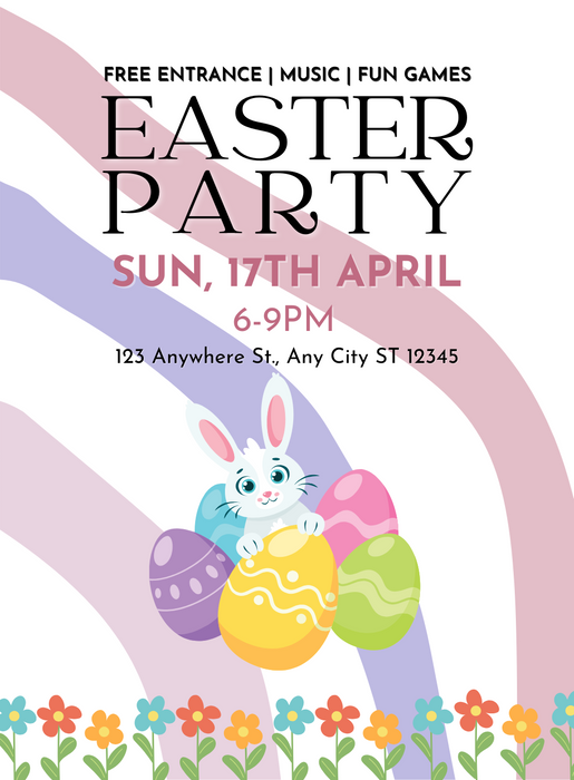 Purple-tastic Easter Invitation-AAEAS003