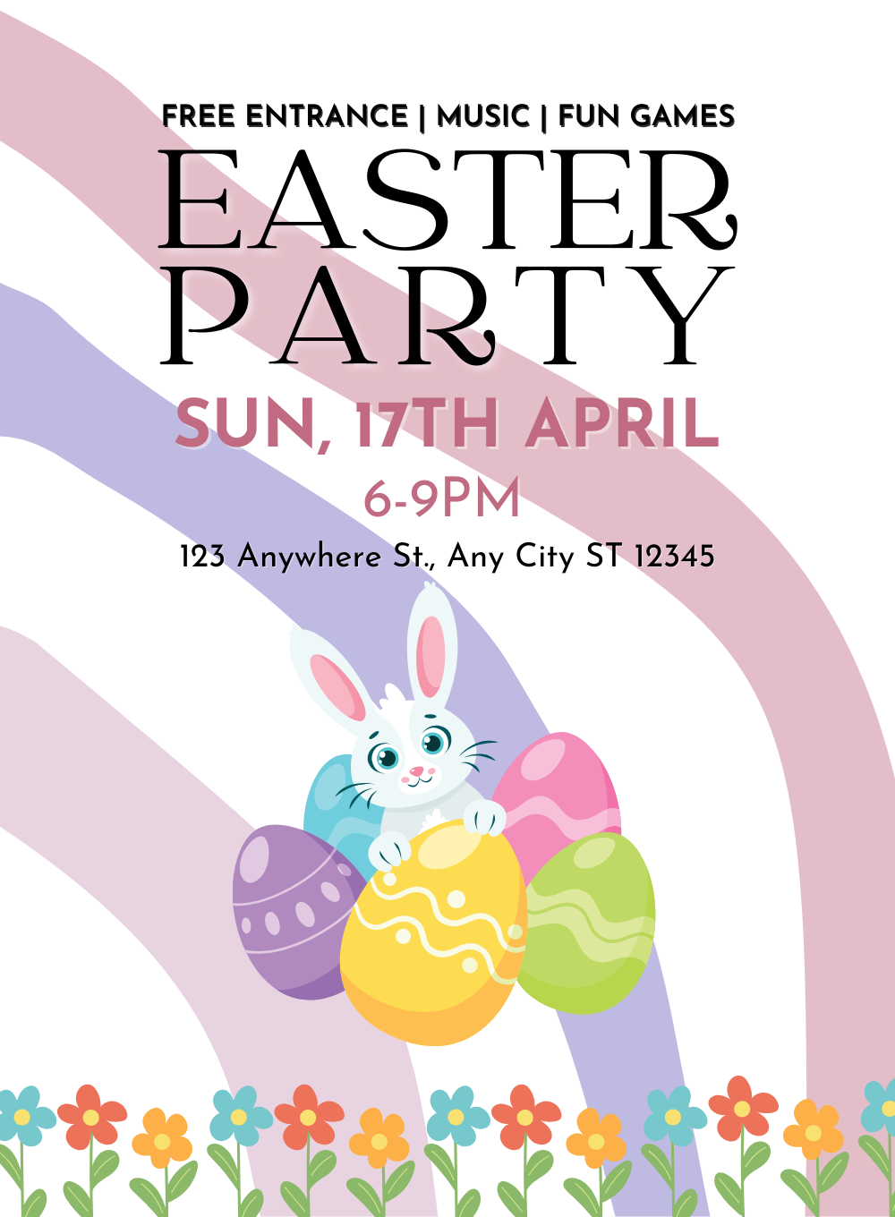 Purple-tastic Easter Invitation-AAEAS003