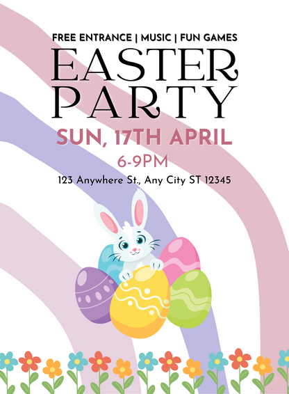 Purple-tastic Easter Invitation-AAEAS003