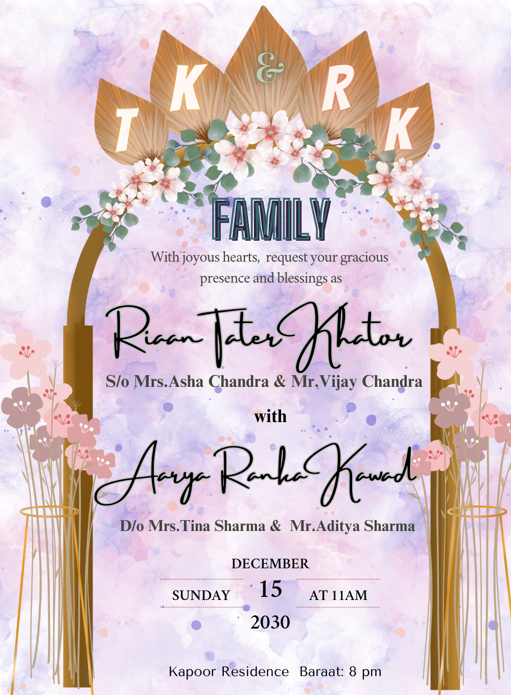 Purple Bliss Hindu Wedding Invitations-AAHWI018