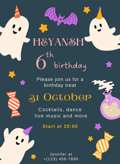 Purple Halloween Birthday Treat-AABTT008