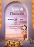 Purple Modak Ganesh Chaturthi Invitations-AAGCI007