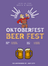 Purple Stein Oktoberfest Invitation-AAOKT007