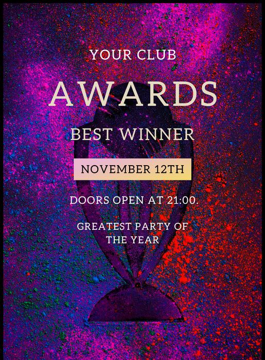Purple Trophy AWARDS Invitation-AAONY013