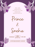 Purple Watercolor Wedding Reception Invitation-King of Cards