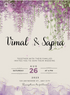 Purple Wisteria Rajasthani Wedding Invitation-King of Cards