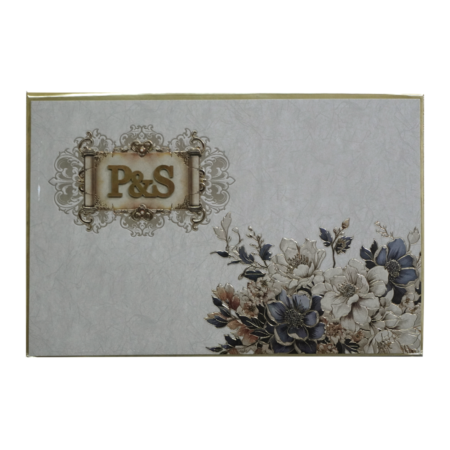 Dusty Grey Padded Invitation Card-KPR24300