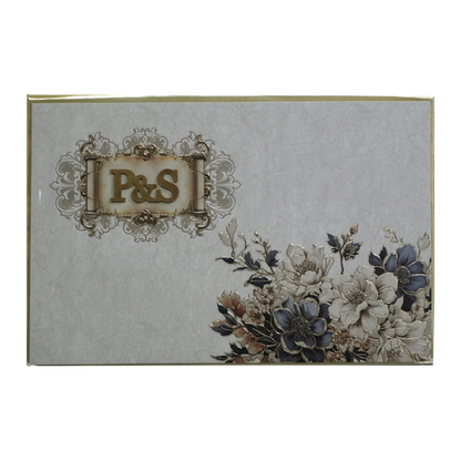 Dusty Grey Padded Invitation Card-KPR24300