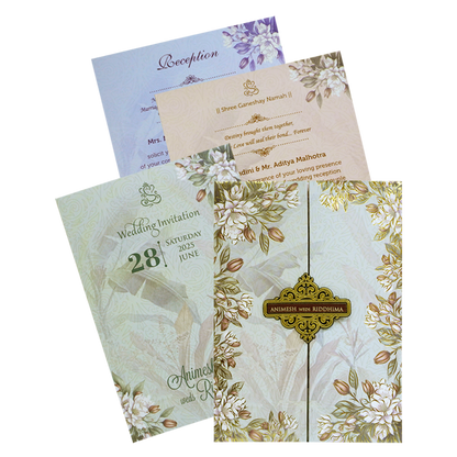 Make your event special with our exclusive Pastel Light Blue Padded Invitation Order now! ?WhatsApp Support ?Express Delivery.