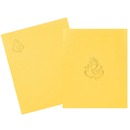 Yellow Metallic Wedding Invitation
