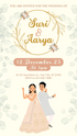 White Elegant Floral Wedding Invitation-AAHIN009