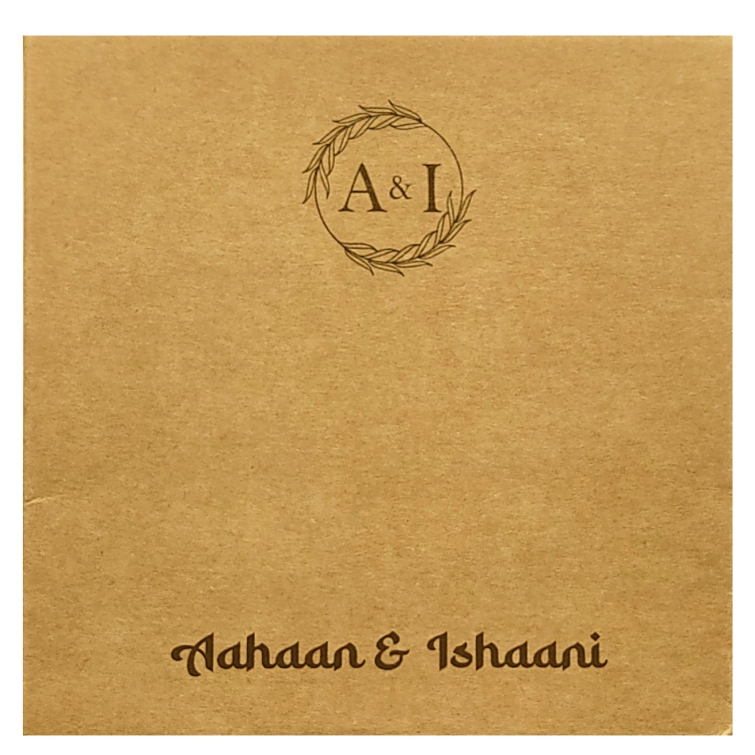Brown Floral Invitation card-KRC29192
