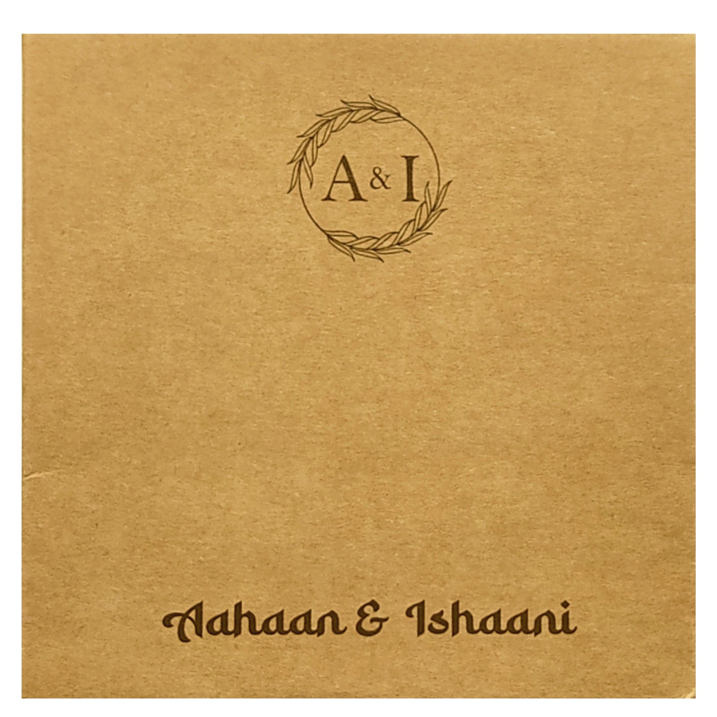 Brown Floral Invitation card-KRC29192
