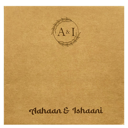 Brown Floral Invitation card-KRC29192