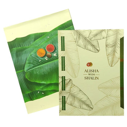 Cream Leaf South Wedding Invitation Card-King of Cards