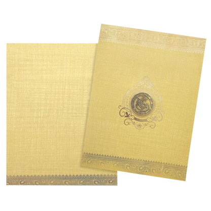 Brown Gold Jumbo Metallic Impressive Design In Gold-KNK50122-King of Cards