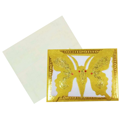 Yellow Butterfly Invitation Card-CXP136