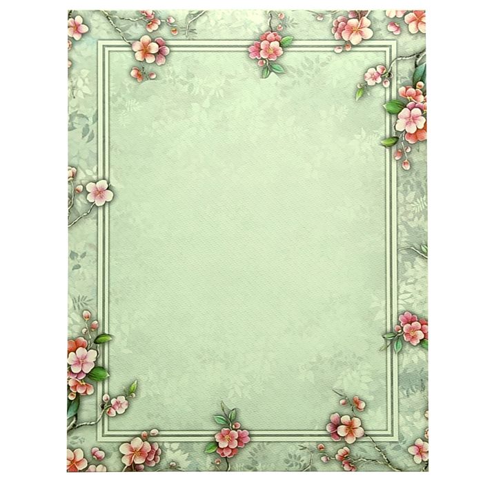 Green Floral Nameplate Invitation Card-King of Cards