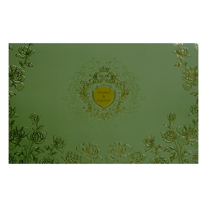Lemon Grass Floral Marriage Card-King of Cards