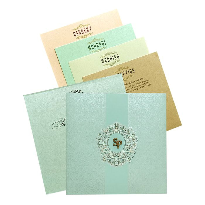 Blue Ganesha Invitation Card-King of Cards